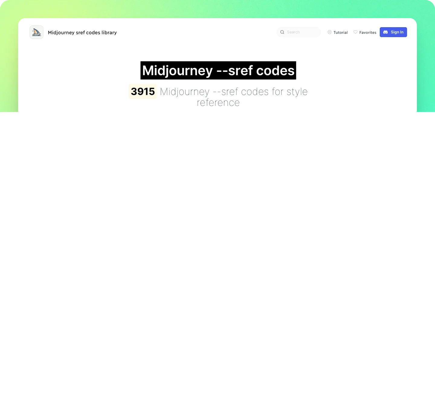 Midjourney 样式集合网站