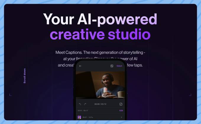 AI 视频剪辑工具：Captions
