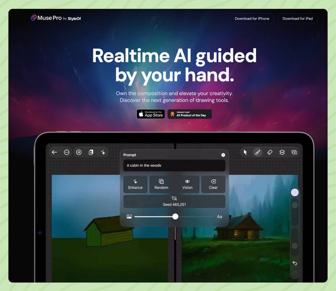 专为 iPad 设计的 AI 实时绘图应用：Muse Pro